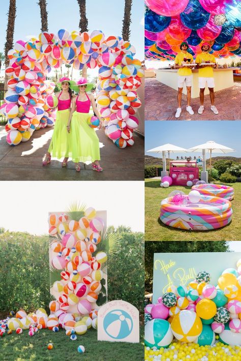 What CAN'T these beach balls do? 🤩 From selfie walls to entrance installations and even bar decor, we love this playful and versatile summer party accessory!   Swipe through for summer event design inspo... 🏖️☀️ via @partyslate Selfie Walls, Ball Event, Selfie Wall, Beach Balls, Dance Themes, Beach Ball, Event Themes, Summer Events, Summer Party