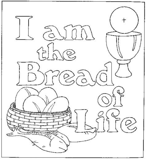 Bread of Life Coloring Pages John 6 35 Jesus Bread, Scripture Crafts, Bible Coloring Sheets, Jesus Coloring Pages, Bible Journaling Printables, Sunday School Coloring Pages, Bible Verse Coloring Page, Bible Verse Coloring, Bread Of Life