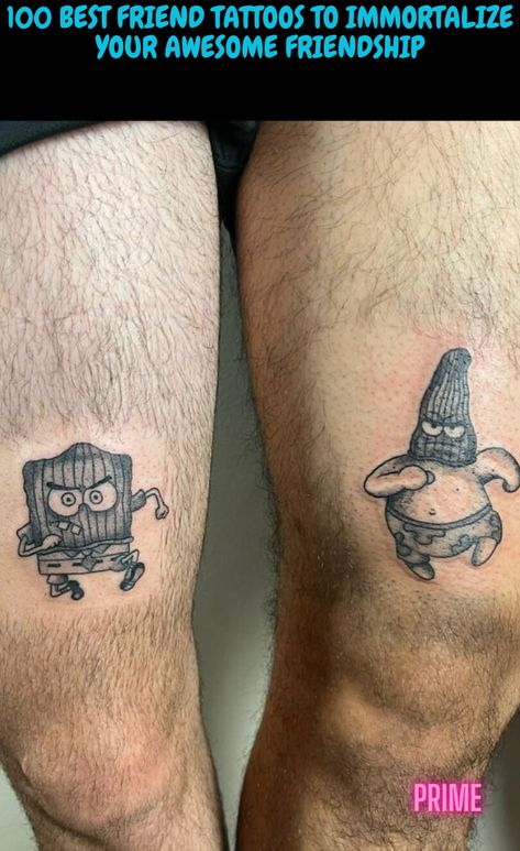 100 Best Friend Tattoos To Immortalize Your Awesome Friendship Couple Forearm Tattoo, To The Moon And Back Tattoo Matching, Small Tattoo Ideas Forearm, Bro Tattoos Friends, Small Tattoo Ideas For Men Forearm, Snake Knee Tattoo, Bone Tattoo Hand, Matching Knee Tattoos, Tattoo Ideas Mother Daughter