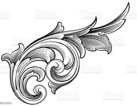 Filigree Tattoo, Ornament Drawing, Muster Tattoos, Tooling Patterns, Baroque Ornament, Baroque Design, Engraving Art, Carving Designs, Metal Engraving