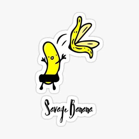 "Funny Angry Savage Banana get naked" by Demad9 | Redbubble Savage Stickers, Funny Banana, Decorate Laptops, Kiss Cut, Vinyl Decal Stickers, Vinyl Decal, Water Resistant, Kiss, Vinyl