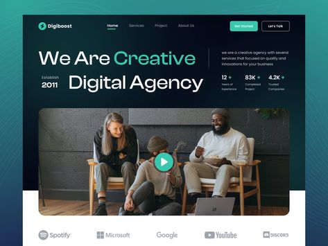 Hero Section Design, Agency Website Inspiration, Creative Agency Website, Ux Design Portfolio, Hero Section, Marketing Agency Website, Section Design, Website Banner Design, Agency Website Design