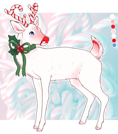 Deer Hybrid, Albino Deer, Female Reindeer, Reindeer Drawing, White Tailed Deer, Book Reference, Drawing Animals, Reference Drawing, Winter Inspo