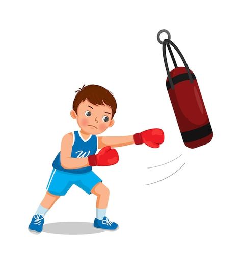 Cute little boy boxer wearing boxing glo... | Premium Vector #Freepik #vector #punching-bag #kickboxing #boxer #boxing-sport Paint Rollers With Designs, Boxer Training, Business Card Set, Wallpaper Images Hd, Roller Design, Boys Boxers, Cleaning Business Cards, Cool Paper Crafts, Workout Music