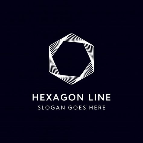 Lines Logo Design, Hexagon Logo Design Ideas, Hexagon Design Graphic, Hexagon Logo Design, Pentagon Logo, Storage Logo, Origami Logo, Technology Template, Hexagon Logo