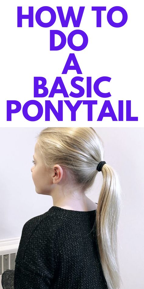 How to Do a Basic Ponytail Hairstyle - Looking for a ponytail tutorial? Here is how to do a basic ponytail. Basic Ponytail, Diy Ponytail, Ponytail Tutorial, Perfect Ponytail, Ponytail Hairstyles Easy, Ponytail Hairstyle, Twist Ponytail, Simple Ponytails, A Ponytail