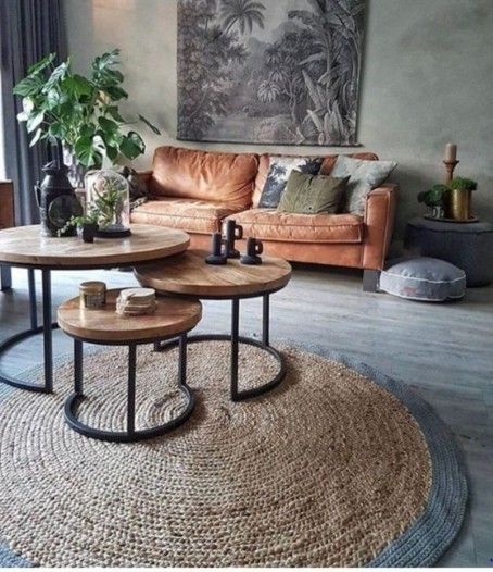 Kitchen Wood Table, Sofas Ideas Living Room, Modern Table Centerpieces, Round Center Table, Center Table Living Room, Casa Country, Kitchen Wood, Ideas Living Room, A Living Room