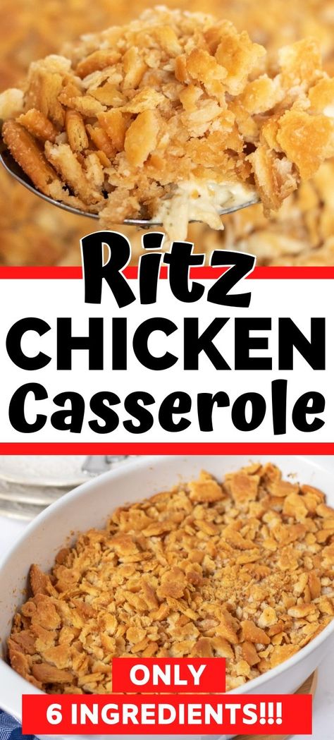 Ritz Chicken Casserole, Jenny Can Cook, Ritz Chicken, Ritz Cracker Chicken, Cracker Chicken, Cracker Toppings, Zucchini Stuffed, Chicken Casserole Recipe, Quiche Recipes Easy