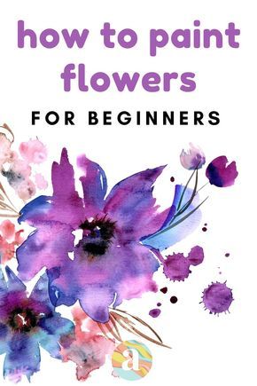 Flowers For Beginners, How To Paint Flowers, Learn Watercolor Painting, Draw Flowers, Acrylic Painting Ideas, Watercolor Beginner, Watercolor Flowers Tutorial, Paint Flowers, Learn Watercolor