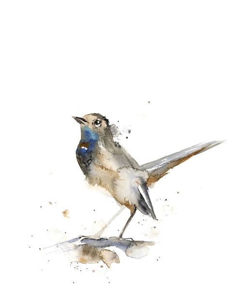 Bird Painting Diy, Bird Watercolor Art, Modern Watercolor Paintings, Bird Watercolor Paintings, Simple Wall Art, Bird Wall Art, Bird Art Print, Paintings Art Prints, Watercolor Bird