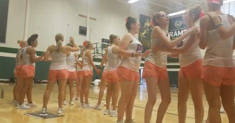 Team Building For Dance Team, Cheer Lock In Ideas, Cheerleader Bonding Activities, Fun Games For Cheer Practice, Cheerleader Team Bonding Ideas, Cheerleading Bonding Activities, Volleyball Team Building Games, Cheerleading Games Team Building, Team Building For Cheerleaders