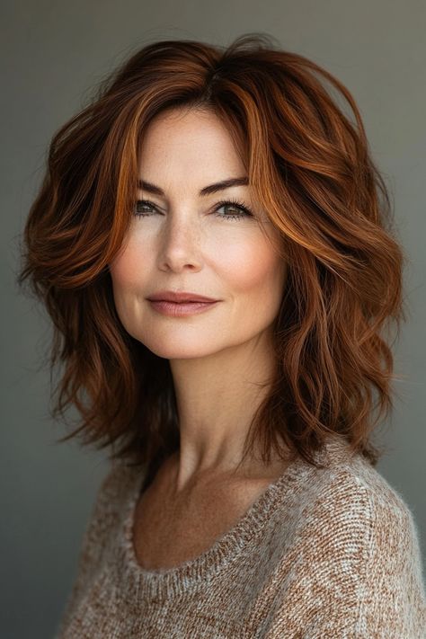 30+ Effortlessly Stylish Hairstyles for Women Over 60 with Fine Hair i – CreativeBooster Feathered Lob, Soft Blonde Highlights, Light Brown Balayage, Brown Hairstyles, Older Women's Hairstyles, Hairstyles For Women Over 60, A Hairstyle, Stylish Hairstyles, Soft Blonde