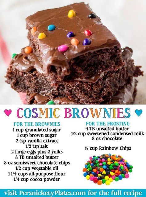 Cosmo Brownies, Cooking Videos Tasty, Cosmic Brownies, Baked Dessert, Cookie Brownie Recipe, Recipe Paper, Brownie Pan, Hairstyles Pictures, Baked Dessert Recipes