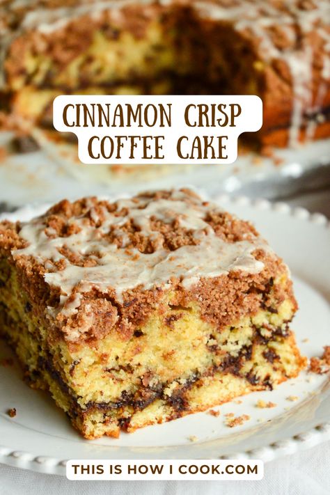 King Arthur Coffee Cake Recipe, Cinnamon Crisp, Eggnog Coffee, Cinnamon Streusel Coffee Cake, Crumb Coffee Cakes, Chocolate Covered Raisins, King Arthur Baking, Cinnamon Coffee Cake, Sour Cream Coffee Cake