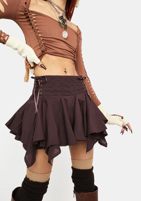 Fairycore Aesthetic Outfits, Wipe Your Tears, Hankerchief Skirt, Streetwear Skirt, Skirt Aesthetic, Handkerchief Skirt, Fairycore Aesthetic, Lace Up Leggings, Fairy Clothes