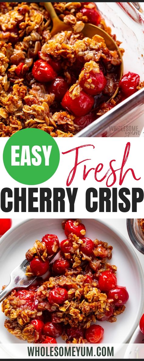 Cherry CrispYogurt Bark
Almond Cake
Watermelon Pizza
Healthy Rice Krispie Treats
Baked Chicken Legs
Taco Salad
Halibut Recipe
Sirloin Steak
The Best Burgers
Sauteed Zucchini
 - Say hello to my last-minute creation this week, cherry crisp! I had totally planned to test an apple crisp and wasn’t even going to publish it until next year because my calendar is so full. But a couple of weeks ago, we came home from Door County (a.k.a. the ultimate cherry-picking spot) with a giant bucket of sour cherr Healthy Rice Krispie Treats, Cherry Crisp Recipe, Cake Watermelon, Halibut Recipe, Pizza Healthy, Watermelon Pizza, Cherry Crisp, Halibut Recipes, Healthy Rice