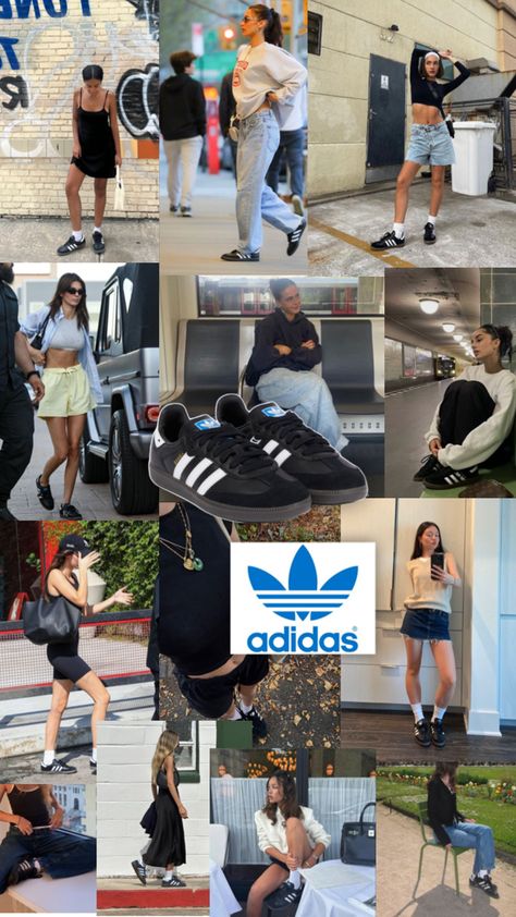 Outfits With Sambas Black, Style Black Sambas, How To Style Black Sambas, Black Samba Outfits Women, Adidas Sambas Black, Black Adidas Samba Outfit, Black Samba Outfit, Adidas Samba Black Outfit, Black Sambas Outfit