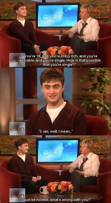 Ellen Show, The Ellen Show, Images Harry Potter, E Mc2, Harry Potter Jokes, Harry Potter Cast, Harry Potter Love, Harry Potter Obsession, Daniel Radcliffe