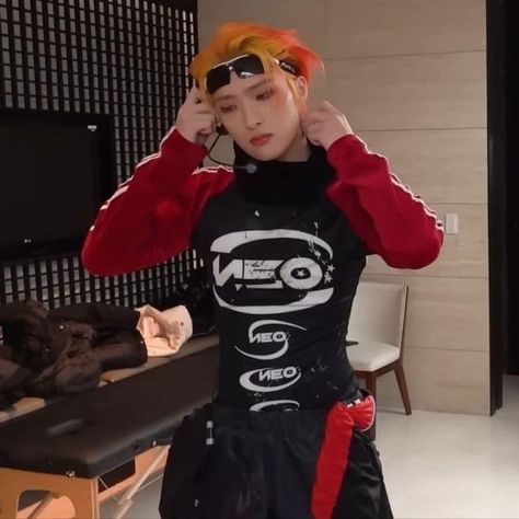 Kpop Concert Outfit, Ateez Mingi, Pirate Kids, Song Min-gi, Asiago, Concert Fits, Kim Hongjoong, Orange Hair, Kpop Guys