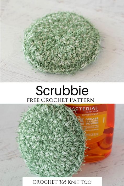 This is my favorite scrubbie pattern around! Who else needs crochet in every area of their house? #crochet #crochet365knittoo #freecrochetpattern #freecrochet #crochetpattern #funcrochet #easycrochet #kitchencrochet #crochetkitchen #crochetscrubbie #freecrochetscrubbiepattern #crochetscrubbiepattern Crochet Face Scrubbies Pattern Free, Scrubby Yarn Crochet Patterns, Crochet Dish Scrubber, Scrubby Yarn Crochet, Crochet Scrubby, Crochet Conversion Chart, Scrubbies Crochet Pattern, House Crochet, Kitchen Crochet