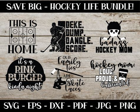 Excited to share the latest addition to my #etsy shop: Hockey SVG Bundle, hockey svg, Hockey mom svg, hockey life svg, hockey cut file, cricut, silhouette, hockey clipart, hockey decal, bundle https://etsy.me/2v5twO8 Hockey Tumbler Ideas, Hockey Cricut, Hockey Mom Shirts Cricut, Hockey Sister Svg, Hockey Vinyl Projects, Hockey Mom Quote, Hockey Mom Tumbler Cup, Hockey Clipart, Hockey Mom Svg