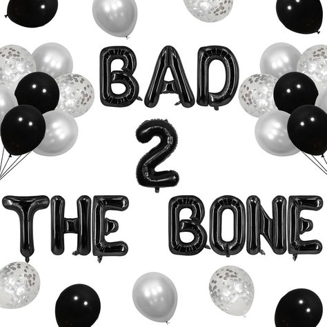 Bad 2 The Bone Bad Two The Bone Party Decor Born to Rock Decor Music 2nd Birthday Decor Rock and Roll 2nd Birthday Party Supplies with Skull and Crossbones Balloons for 2 Years Old Baby #ad #bad2thebone #bad2thebonebirthyadparty #bad2thebonebirthdaypartyideas #badtwothebonebirthdaypartytheme #badtwothebonebirthdaypartyideas #badtwothebonebirthdaypartyballoons #2ndbirthday #2ndbirthdayparty #2ndbirthdaypartythemes #2ndbirthdaypartyideas #bad2thebonepartyideas Bad Two The Bone, Born To Rock, Baby Birthday Themes, Second Birthday Ideas, 2nd Birthday Party Themes, 2nd Birthday Party, Balloon Pump, Balloon Banner, Rock Decor