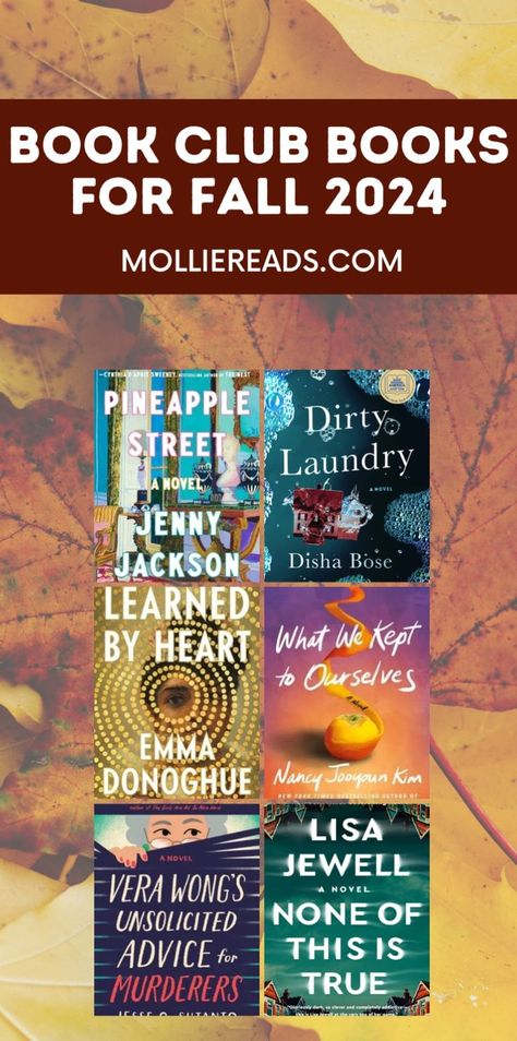 Discover the ultimate fall books for your book club list! Our 2024 list of best fall books features cozy autumn books and page turners perfect for women’s book club. Explore book club recommendations, book club ideas, and book club suggestions for an engaging read! Book Club Printables, October Book Club, Books For Fall, Book Club Ideas, Book Club Snacks, Book Club Suggestions, 2024 List, Autumn Books, Book Club List