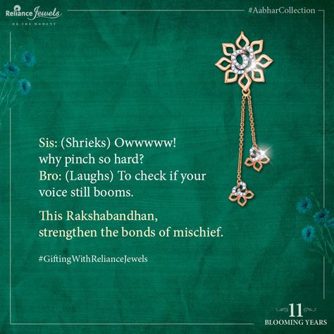 This Raksha Bandhan strengthen your bond of mischief with your sister by gifting her this intricately carved pendant with a floral design that signifies her kindness and a dazzle that shines as bright like her personality!  #RelianceJewels #RakshaBandhan #Gold #Diamond #Jewellery #Pendant #AabharCollection Rakshabandhan Post, Jewellery Pendant, Carved Pendant, Her Personality, Jewelry Post, Raksha Bandhan, Diamond Jewellery, Media Design, Social Media Design