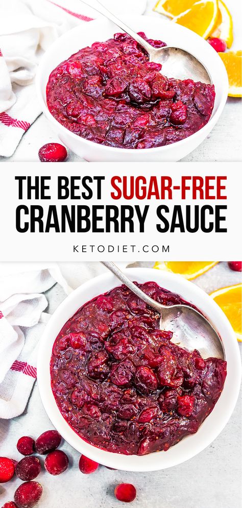 Sugarfree Cranberry Sauce Recipes, Low Carb Cranberry Sauce, Low Sugar Cranberry Sauce, Cranberry Sauce Sugar Free, Keto Cranberry Sauce, Low Carb Thanksgiving Recipes, Sugar Free Cranberry Sauce, Cranberry Orange Sauce, Zesty Salad