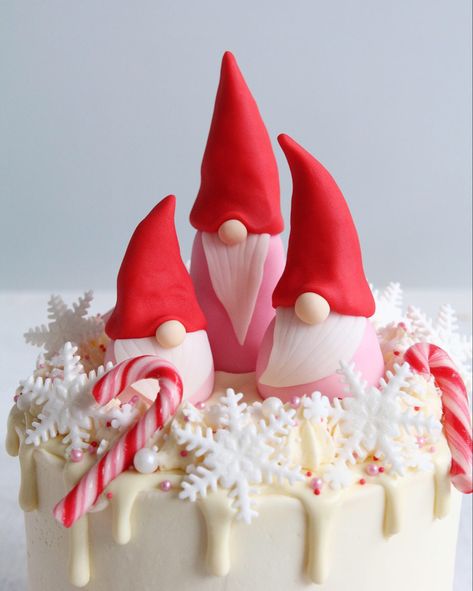 Gonk Birthday Cakes, Gnome Christmas Cake, Christmas Cake Fondant Decorating Ideas, Gonk Christmas Cake, Gonk Cake, Gnome Cake Ideas, Christmas Fondant Cake, Gnome Cake, Fondant Christmas Cake