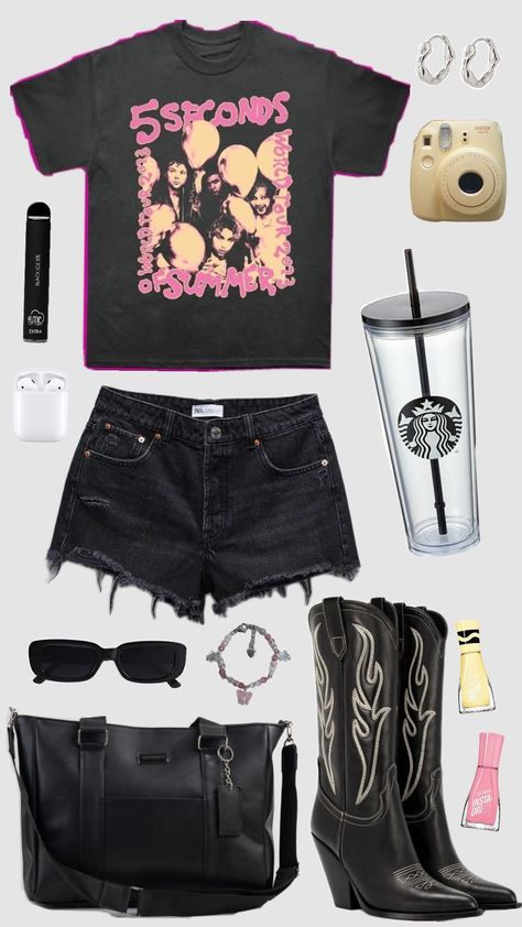 5SOS merch outfit inspo II #5sos #outfit #outfitinspo #concert #inspo Concert Merch, Fashion Inspo, Style Inspiration, Concert, Outfit Inspo, Clothes