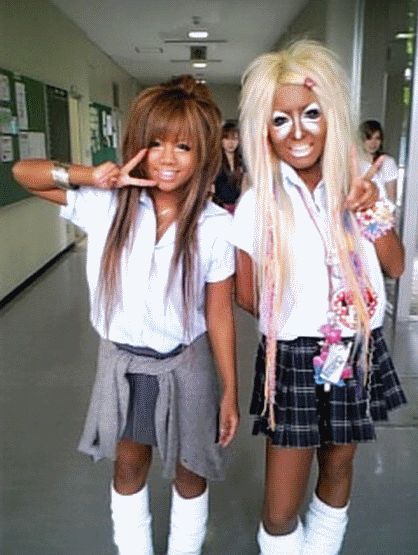 Ko-gyaru Kogal Fashion, Ganguro Girl, Soft Grunge Hair, Gyaru Makeup, School Uniform Fashion, 일본 패션, Gyaru Fashion, Japanese Street Fashion, J Fashion