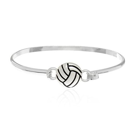 PammyJ Silvertone Volleyball Charm Bangle Hook Bracelet Girls Volleyball, Volleyball Gifts, Hook Bracelet, Fashion Diy, Gift For Girls, Charm Bangle, Shop Top, Edgy Fashion, Fashion Brands