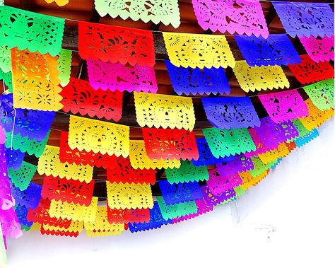 Frida Kahlo Party Decoration, Mexican Banner, Day Of The Dead Decorations, Mexican Fiesta Decorations, Mexican Theme Party Decorations, Fiesta Party Supplies, Mexican Themed Weddings, Papel Picado Banner, Mexican Party Decorations