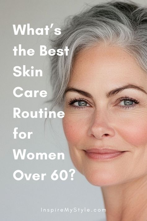 skin care for aging skin Simple Face Routine Skin Care, Best Skincare Routine For Women Over 50, Over 60 Skin Care Routine, Over 50 Skin Care Routine, Good Skin Tips Skincare, Best Anti Aging Skin Care For 40s, How To Look Younger, Face Care Routine Products, Skin Care Over 40