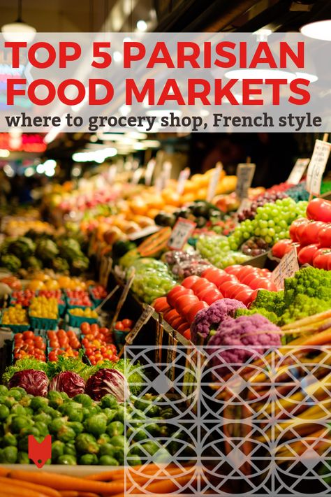 Shopping in Paris isn't just limited to luxury boutiques. Every day, Parisians fill market halls throughout the city, purchasing fresh food products and chatting with their friends who run the stalls. This guide will give you tips for finding the Paris food market that's perfect for you, and let you know what to buy once you get there. #Paris Paris Food Market, European Spring, Parisian Kitchen, Shopping In Paris, Food Tourism, Paris Markets, Paris Food, Paris Travel Tips, Paris Trip