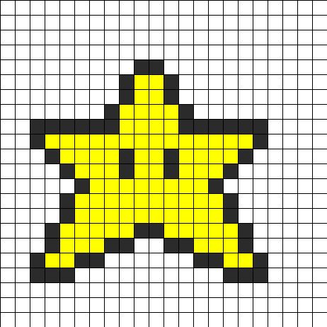 Mario Star Perler Bead Pattern | Perler Bead Patterns | Characters Fuse Bead Patterns Star Perler, Embroidery Kawaii, Kawaii Quotes, Mario Crochet, Perler Bead Mario, Viking Pagan, Mario Star, Modele Pixel Art, Mochila Crochet