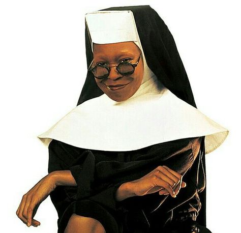 Whoopi Goldberg (Sister Act) Goldberg Tattoo, Sister Act 2, The Nun, Movie Tattoo, Sister Act, Whoopi Goldberg, Mirror Selfie Poses, The Sisters, Catholic School