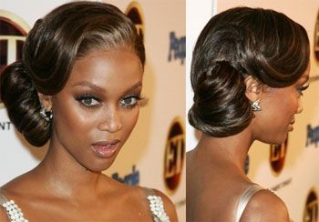 French Twist Side Updo, Black Wedding Hairstyles, 50s Hairstyles, French Twists, Side Hairstyles, Tyra Banks, Peinados Recogidos, Trendy Wedding Hairstyles, Wedding Hairstyles Updo