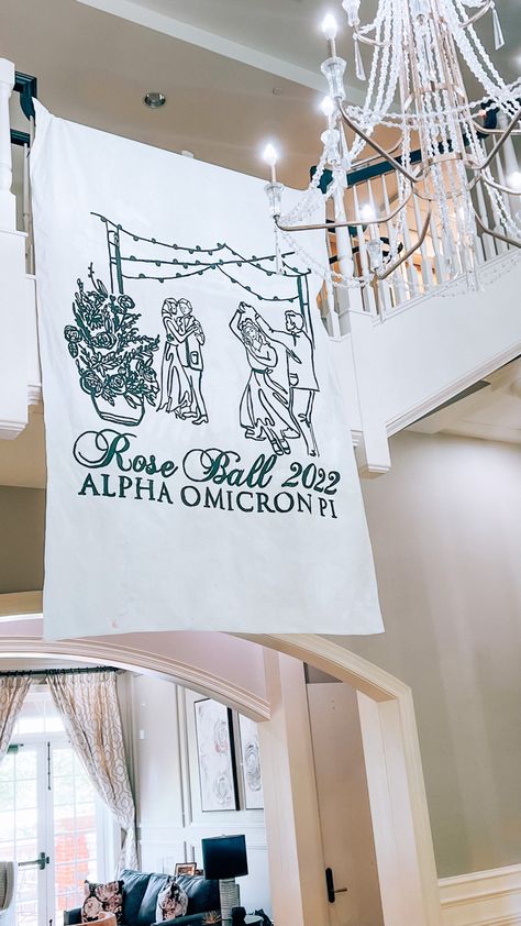 Tailgate Banner Sorority, Sorority Formal Banner, Frat Banner, Moms Weekend, Sorority Formal, Alpha Omicron Pi, Banner Ideas, Alpha Chi, Sorority Life