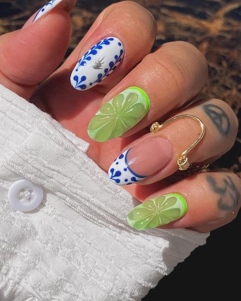 Tequila x 🍋‍🟩🍋‍🟩🍋‍🟩🍋‍🟩 💍💍💍 @byirys and @chvkerjewelry #nails #nailart #longnails #shortnails #roundnails #nailsoftheday #nailsofinstagram #nailinspo #trendynails #trendingnailart #fresno #fresnonails #nailtrends #chromenails #nailsoftheweek #auroanails #nailvideos #viralnails #christrionails #lightelegance #hardgel extensions #tequilanails #tequilaandlime Gel X Extensions Nails Short, Tequila Bottle Nails, Sardine Nails, Alcohol Nails, Tequila Nails, Margarita Nails, Mexico Nails, Lime Nails, Vacay Nails