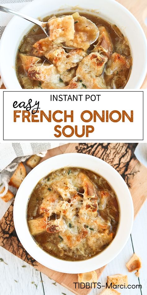 Instant Pot French Onion Soup, Easy French Onion Soup, Healthy Easy Dinner, Instant Pot Easy, Instant Pot Soup, Instant Pot Dinner Recipes, Paleo Dinner, Instapot Recipes, Instant Pot Pressure Cooker