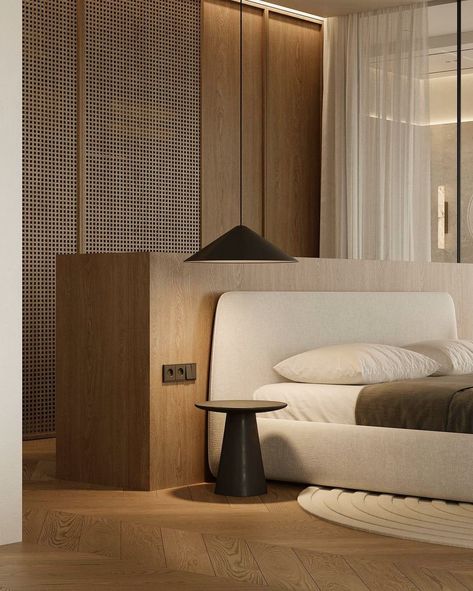 Wardrobe Headboard, Bed In Middle Of Room, Hotel Headboard, Scandi Japandi, Bathroom Wardrobe, Sheraton Hotel, Minimalistic Interior, Wardrobe Bedroom, Hotel Interior Design