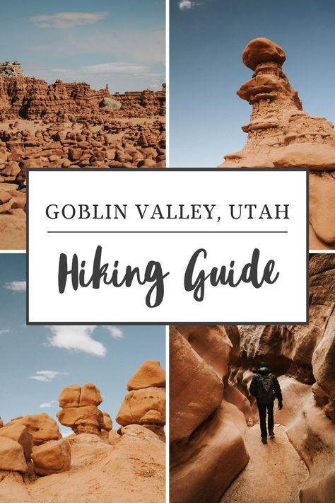 This is the ultimate list of Goblin Valley State Park hikes that you should consider doing on your trip to Utah. #utahhiking #hiking #utahroadtrip Goblin Valley State Park Utah, United States Road Trip, Utah Hiking, Goblin Valley State Park, Utah Trip, Goblin Valley, Travel Destinations In India, Utah Vacation, Couples Travel