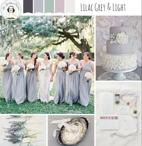 Lilac Gray Wedding, Grey Wedding Theme, Grey Weddings, Elegant Wedding Colors, Olive Branch Wedding, Lilac Gray, Rustic Wedding Colors, Popular Wedding Colors, Elegant Wedding Inspiration