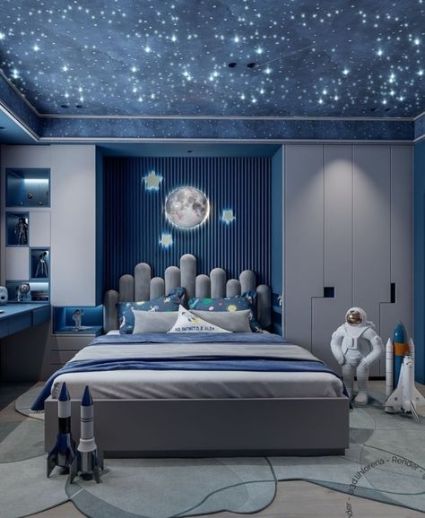 Whimsical Cabinet, Kids Bedroom Furniture Design, Eclectic Bedroom Design, Kids Bed Design, Luxury Kids Bedroom, Blue Bedroom Design, Space Themed Bedroom, Kids Room Interior Design, Modern Kids Bedroom