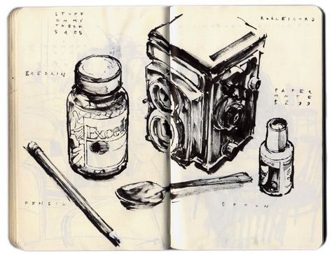 Sketchbooks Aesthetic, Pinterest Sketches, Daily Sketchbook, Sketchbook Layout, Moleskine Art, Artist Journal, Tinta China, Sketchbook Art Journal, Walled City