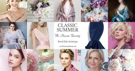 Zyla Classic Beauty, Light Summer Classic Style, Light Summer Soft Classic, Light Summer Romantic Kibbe, Classic Summer Zyla, David Zyla Classic Summer, Zyla Archetypes Summer, Classic Summer Color Palette, David Zyla Archetypes Summer