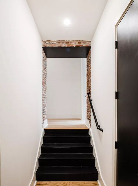 15 Basement Stair Ideas That Will Transform Your Space for Good Stairwell Wall Ideas, Basement Stairwell Ideas, Modern Lofts, Basement Stair, Basement Stairwell, Stairwell Ideas, Stairs Colours, Basement Stairs Ideas, Stairwell Wall