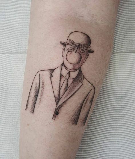 Son Of Man Tattoo, Artsy Tattoos, Man Tattoo, Son Of Man, Rene Magritte, The Son Of Man, Dream Tattoos, New Tattoos, Tattoos For Guys